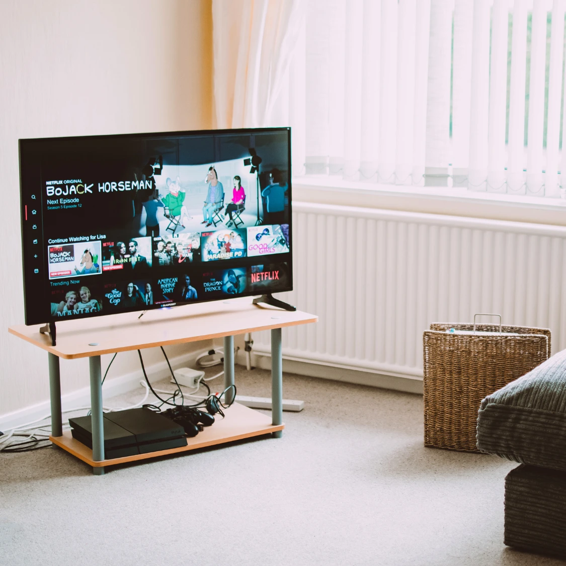 Television mockup showing Cable And Satellite live TV streaming